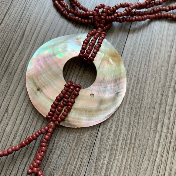 Beaded & Shell Necklace - Picture 2 of 3